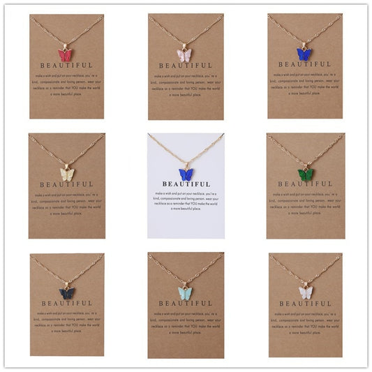 Butterfly Pendant Necklace for Women